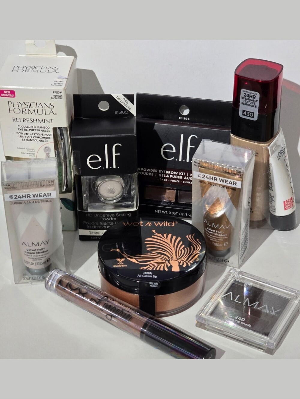 Makeup Lot - Almay E.l.f. Eye Shadow/lip Gloss In Multiple Colors- New/Sealed